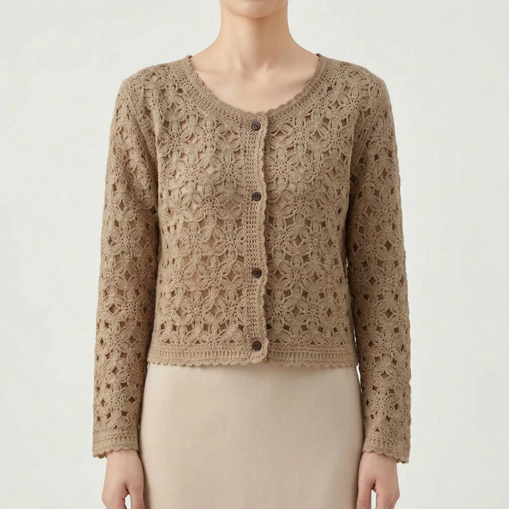 Openwork Crochet Cardigan -  Lorena