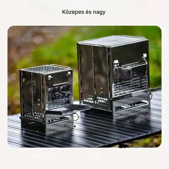 Hajtható RVS Fatüzelésű Kályha - TrailFlame