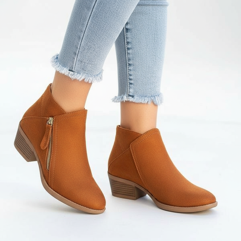 Orthopädische Lederne Stiefeletten - Leah