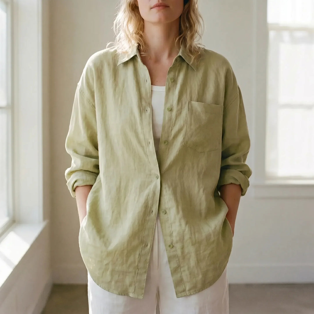 Oversized Button-Down Shirt -  Shirley