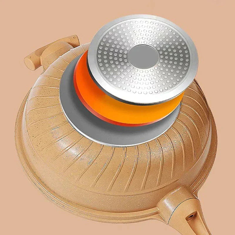 Többfunkciós Wok serpenyő tapadásmentes bevonattal - CookFlex