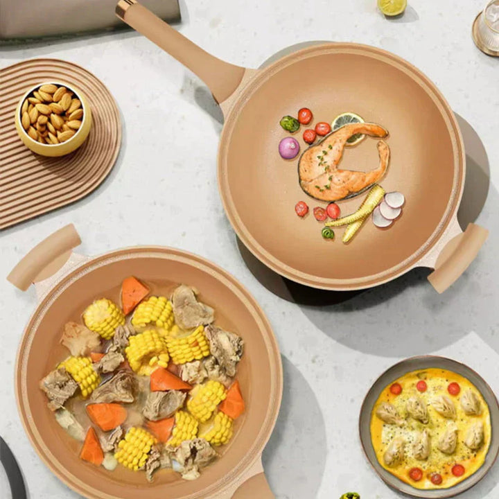 Többfunkciós Wok serpenyő tapadásmentes bevonattal - CookFlex