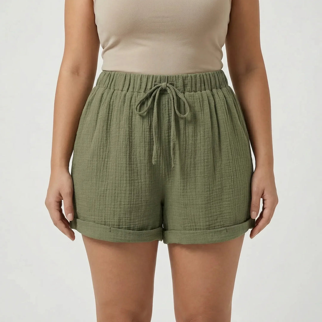 Plus Size Relaxed Fit Shorts - Amber