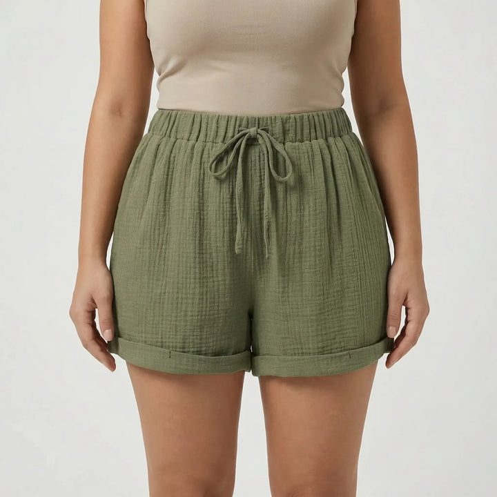 Plus Size Relaxed Fit Shorts - Amber