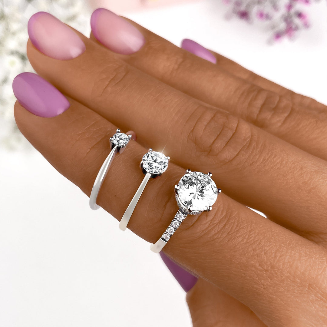 Solitaire Zirkonia Gyűrű - Elena