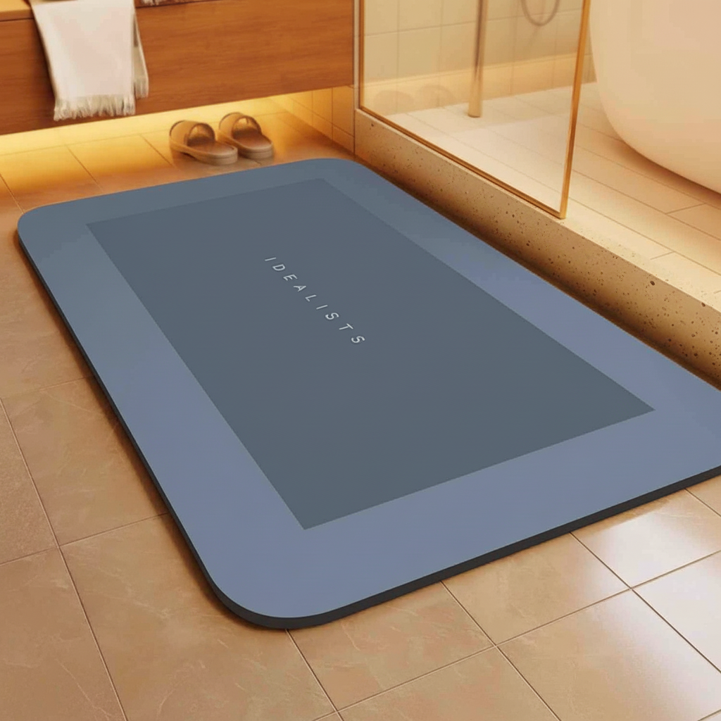 Rechteckige Antirutsch Badezimmermatte - BathLuxeon