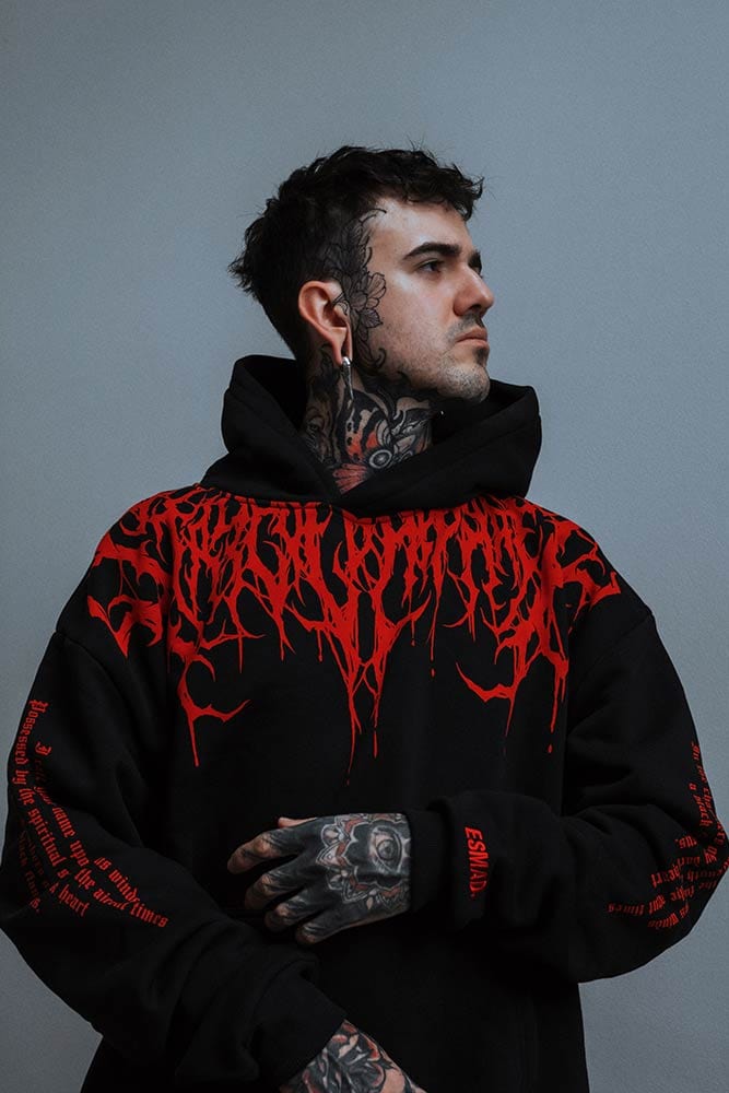 Oversized Nehéz Kapucnis Póló Nyomattal – Damon