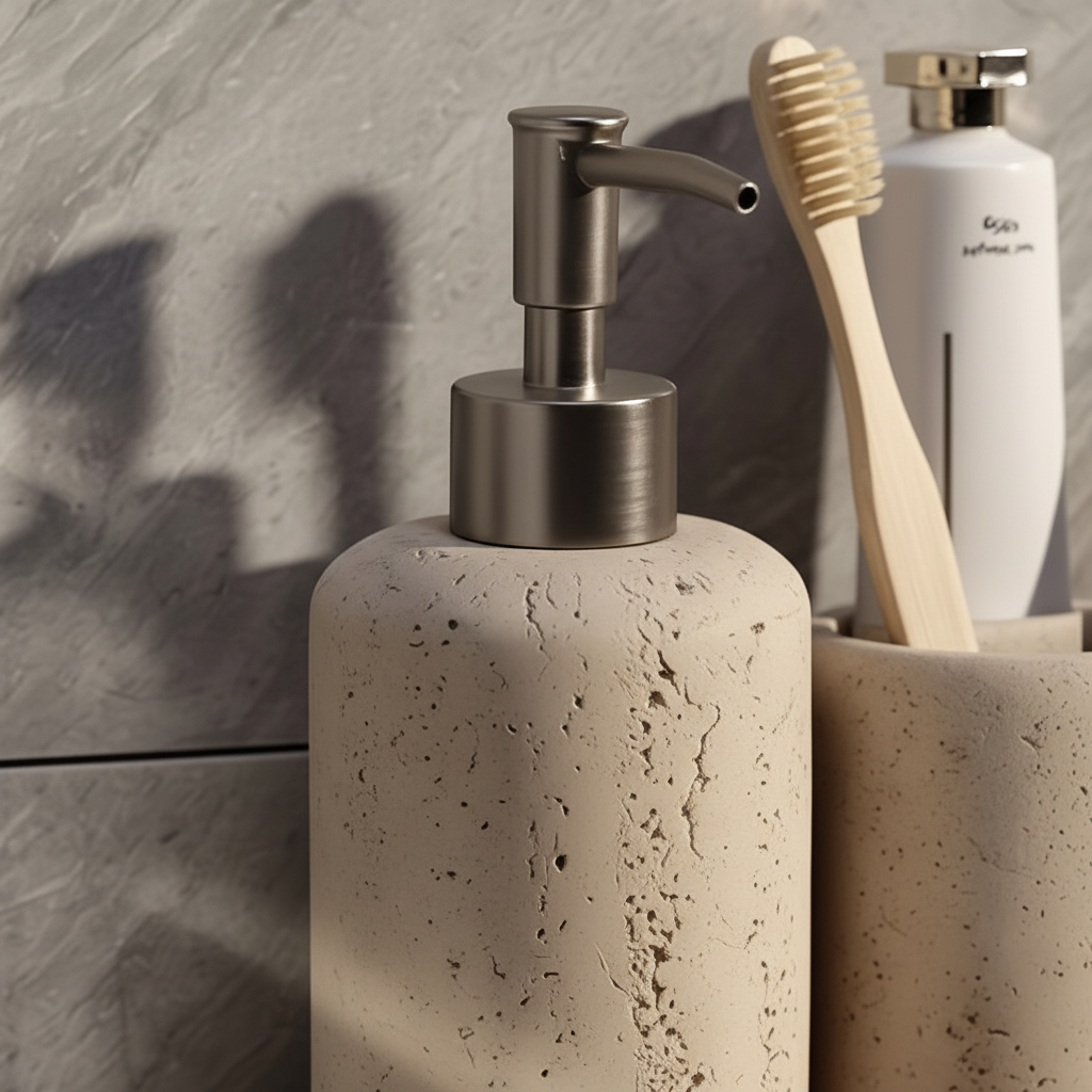Resin Seifenspender Mit Edelstahlpumpe - Stonelette
