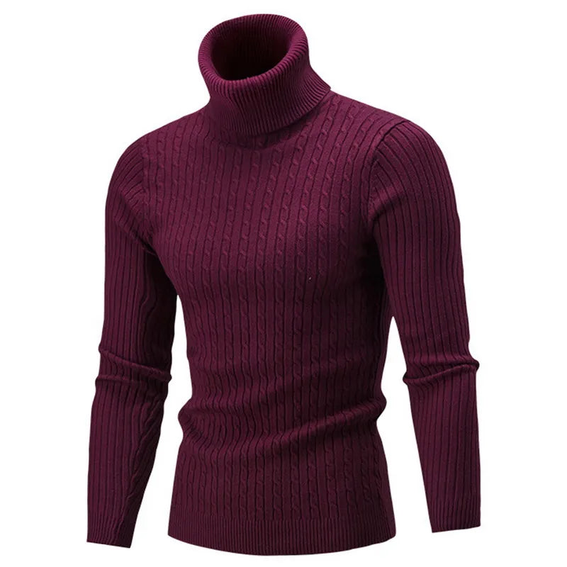 Ribbed Roll-Neck Men's Knitwear - Nicolas