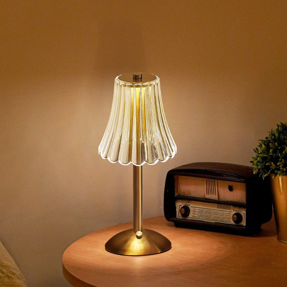 LED Retro Asztali Lámpa USB Töltési Lehetőséggel - BrillianceGlow