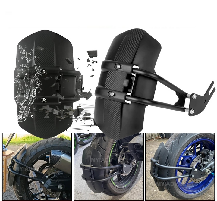 Univerzális Motorkerékpár Hátsó Sárvédő Acél Tartóval – TrailGuard