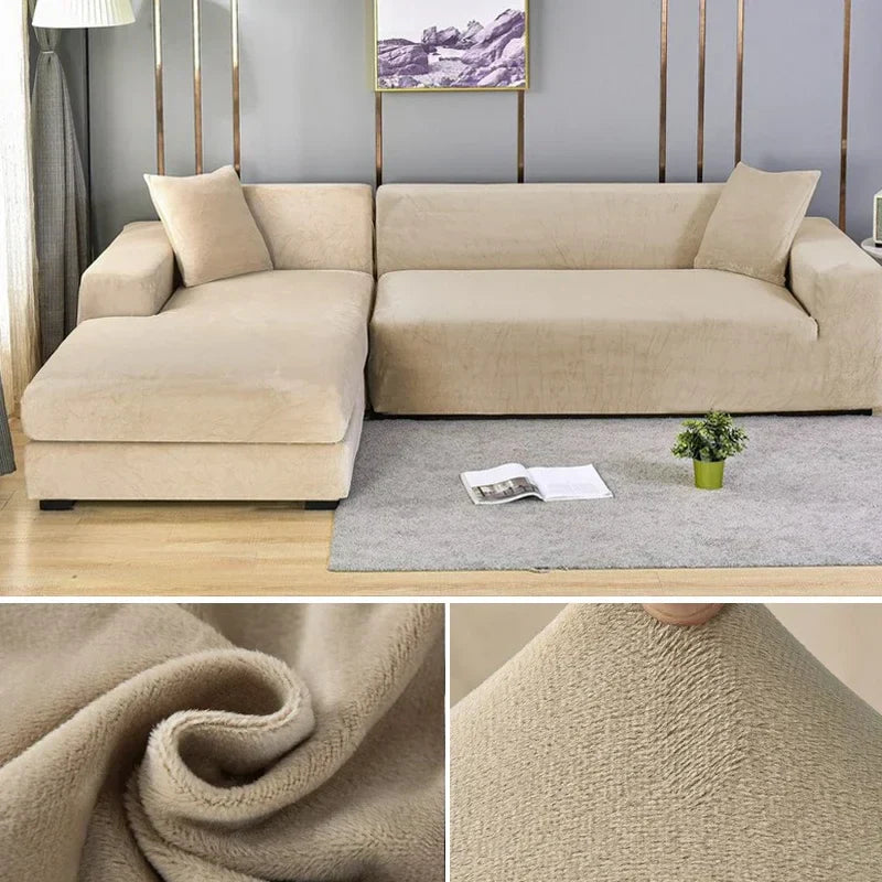 Stretch Fluwelen Kanapéhuzat Luxus Kivitelben – Sofina