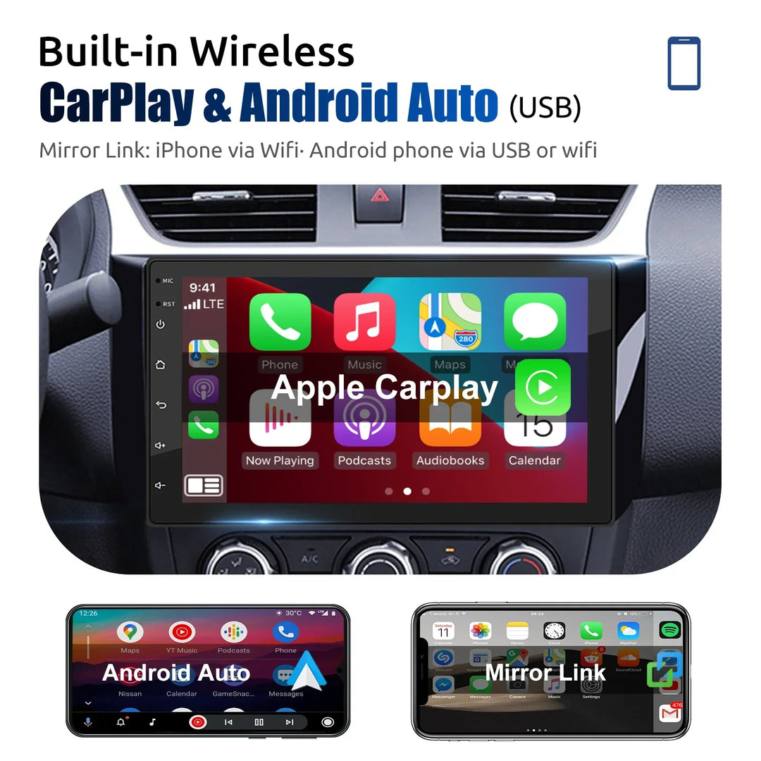 Univerzális Android autós lejátszó érintőképernyővel, GPS-szel és vezeték nélküli CarPlay-jel