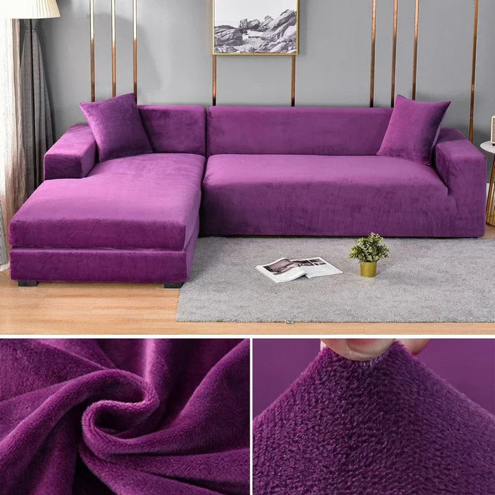 Stretch Fluwelen Kanapéhuzat Luxus Kivitelben – Sofina
