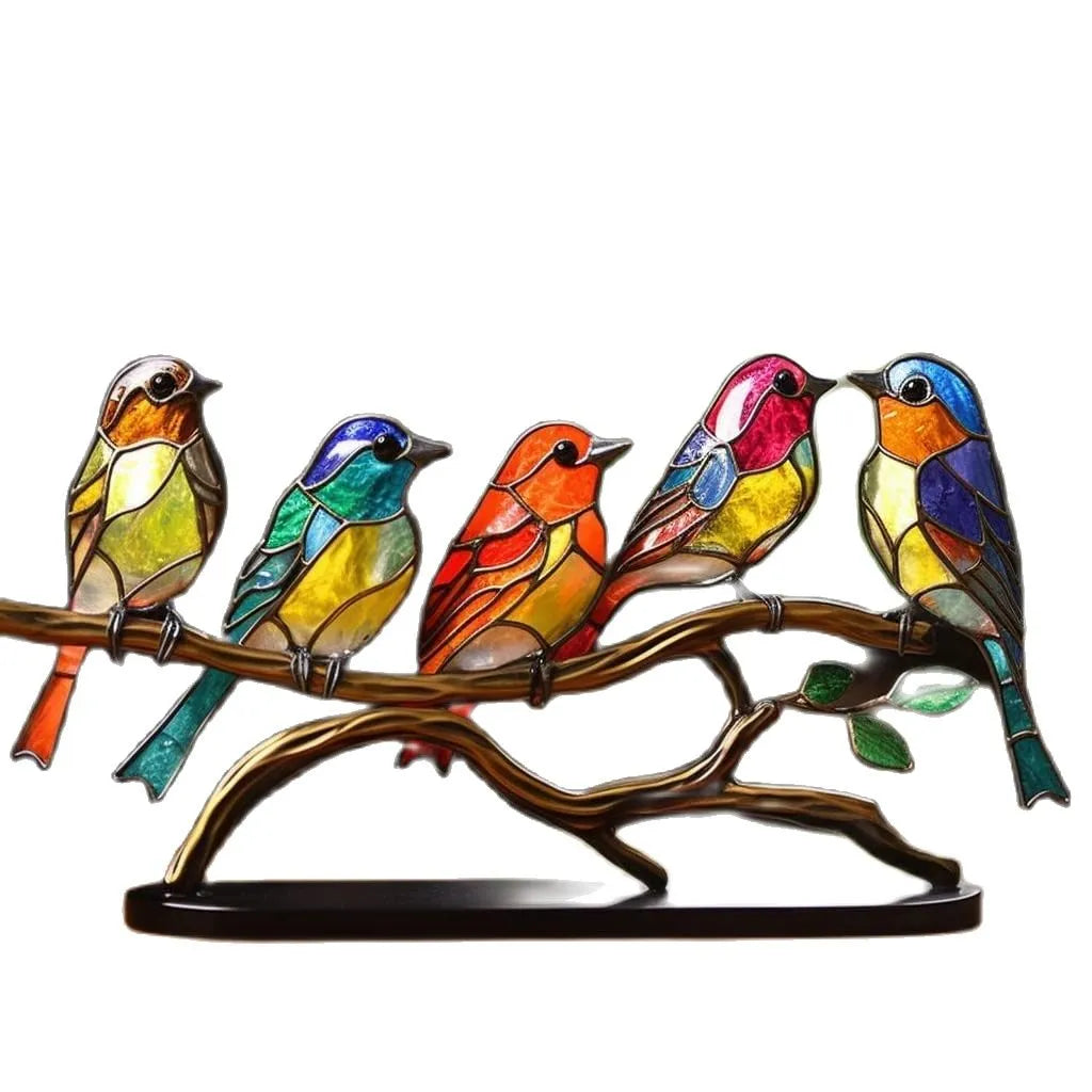 Színes Madarak Ágon Dekoratív Kép - ColorBirds