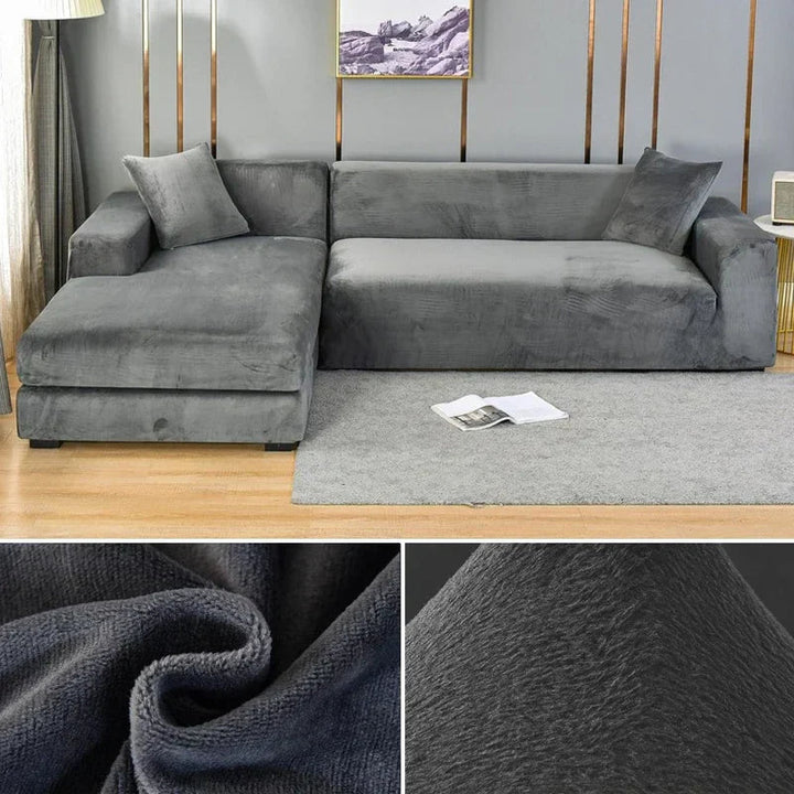 Stretch Fluwelen Kanapéhuzat Luxus Kivitelben – Sofina