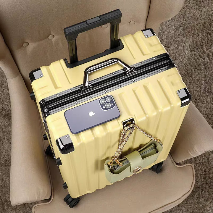 Keményfedeles bőrönd alumínium vázzal – Vilnius