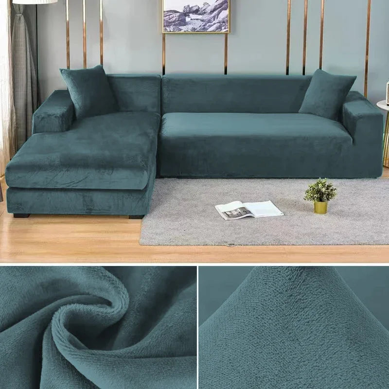 Stretch Fluwelen Kanapéhuzat Luxus Kivitelben – Sofina