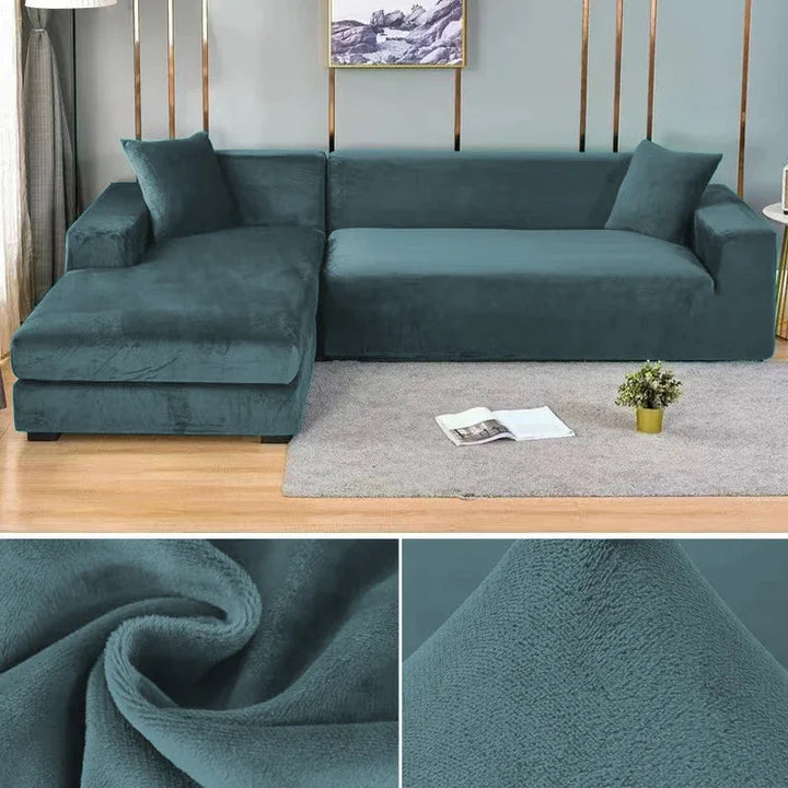 Stretch Fluwelen Kanapéhuzat Luxus Kivitelben – Sofina