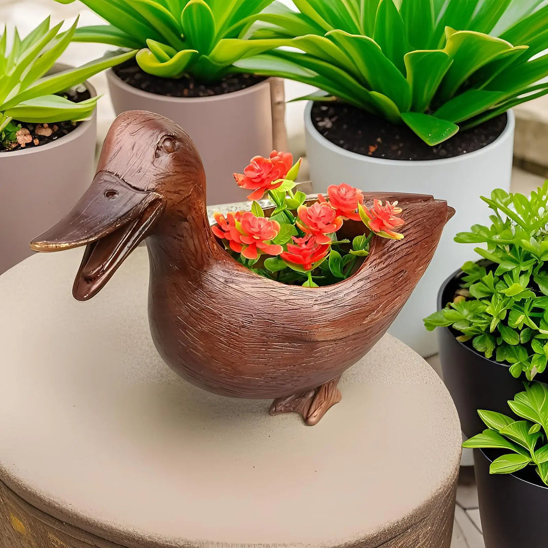 Kacsa szobor Virágcserép - QuackyPlanter