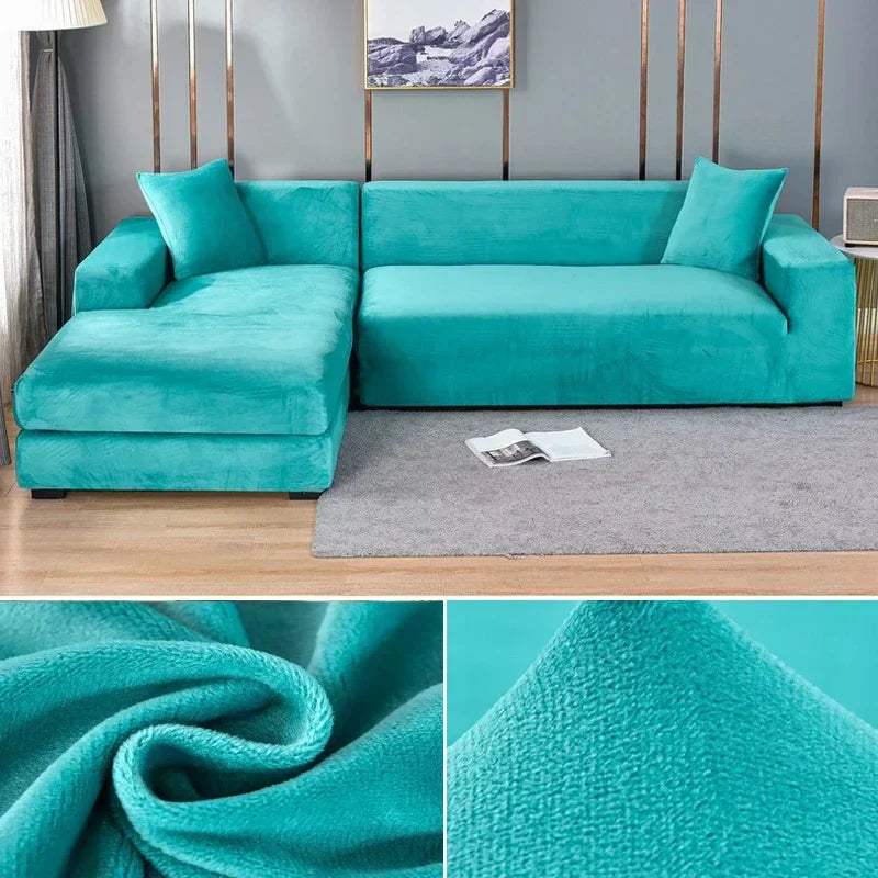 Stretch Fluwelen Kanapéhuzat Luxus Kivitelben – Sofina