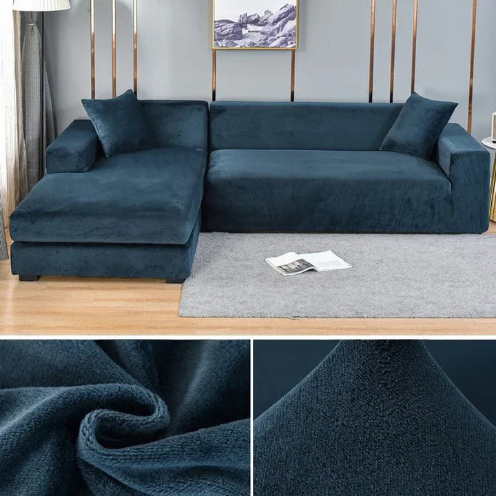 Stretch Fluwelen Kanapéhuzat Luxus Kivitelben – Sofina