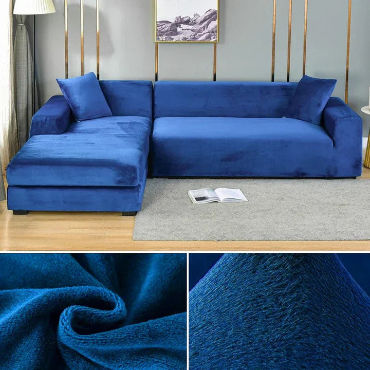 Stretch Fluwelen Kanapéhuzat Luxus Kivitelben – Sofina