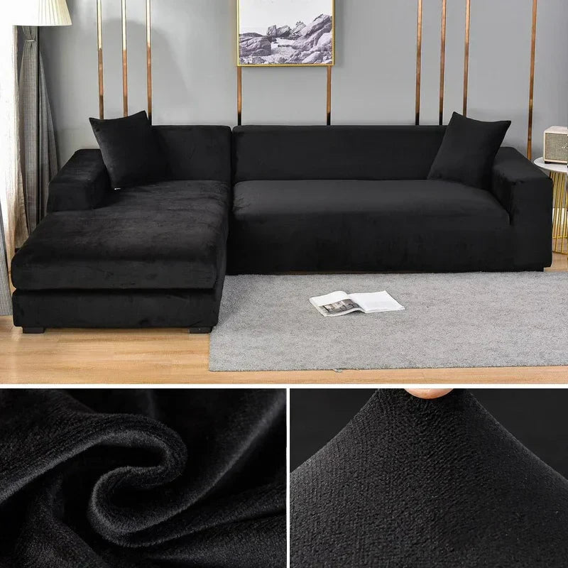 Stretch Fluwelen Kanapéhuzat Luxus Kivitelben – Sofina