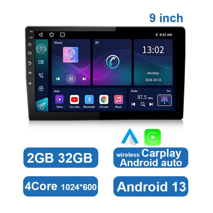 Univerzális Android autós lejátszó érintőképernyővel, GPS-szel és vezeték nélküli CarPlay-jel