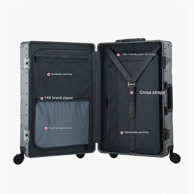 Teljes alumínium keménytokos bőrönd – Pristina