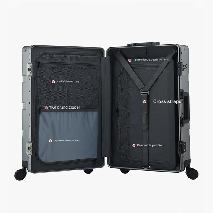 Teljes alumínium keménytokos bőrönd – Pristina