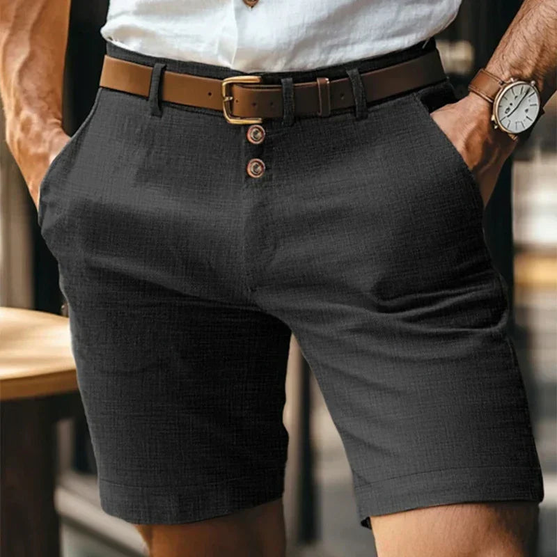 Légáteresztő & Vintage Slim-Fit Nyári Rövidnadrág Férfiaknak – Lennart