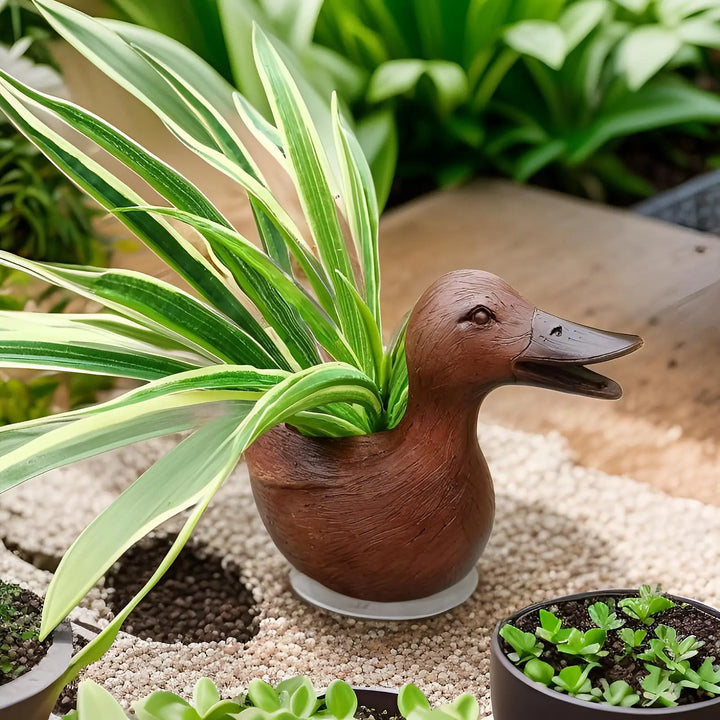 Kacsa szobor Virágcserép - QuackyPlanter