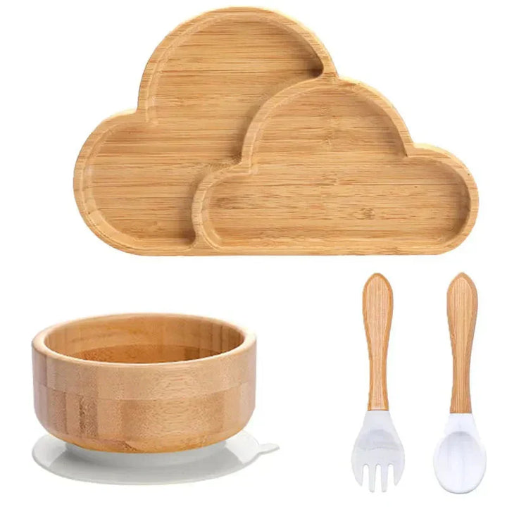 Gyermek étkészlet tapadós talppal - EcoFeast