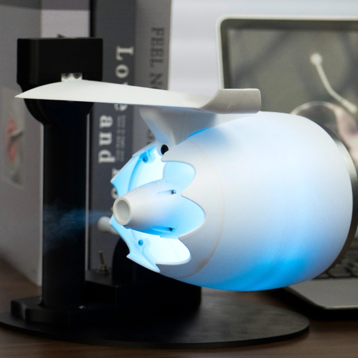 Turbojet ventilátoros ködölő párásító RGB világítással – AeroMist