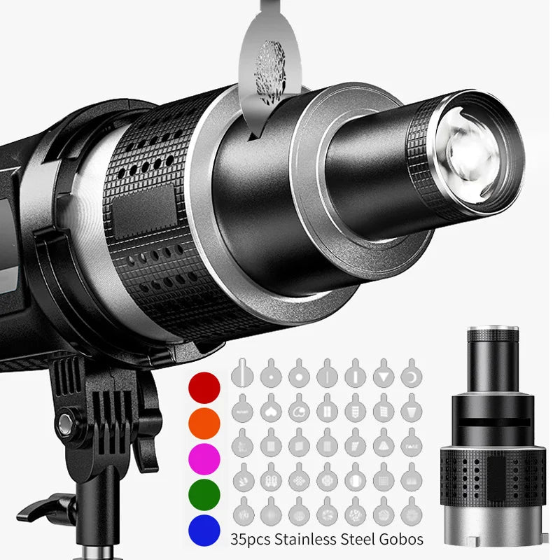 Optikai reflektor kúpos lencse készlet 35 gobóval és Bowens rögzítéssel – Lumina