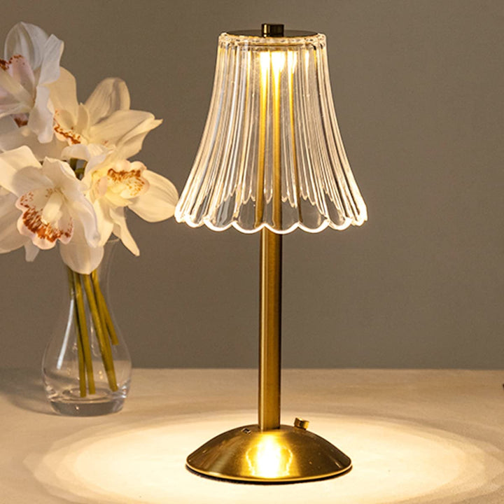 LED Retro Asztali Lámpa USB Töltési Lehetőséggel - BrillianceGlow
