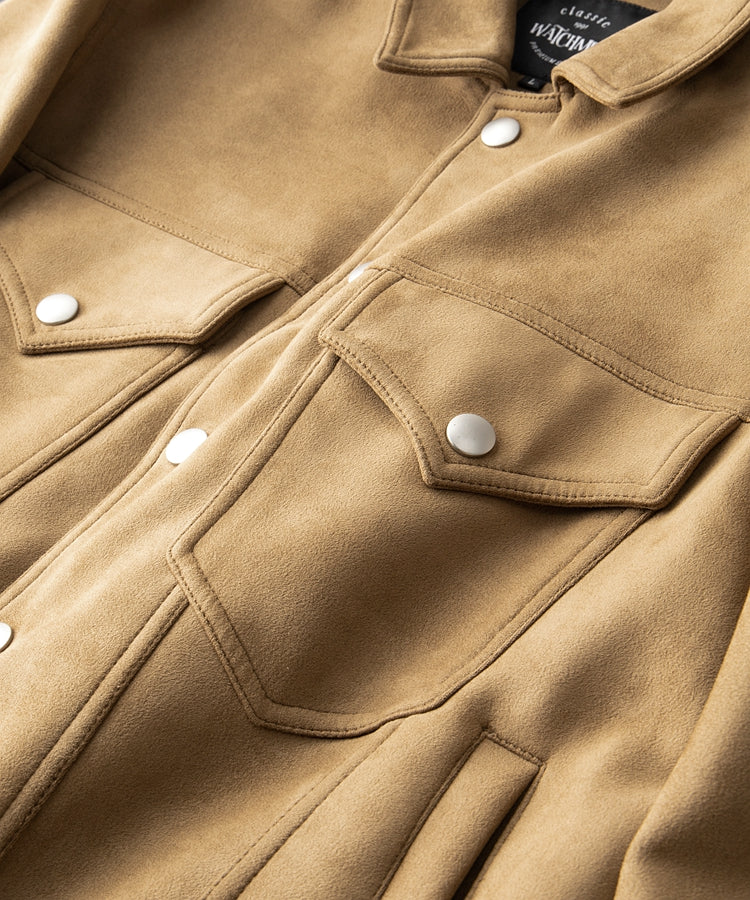 Suède Look Férfi Kabát – Rafael