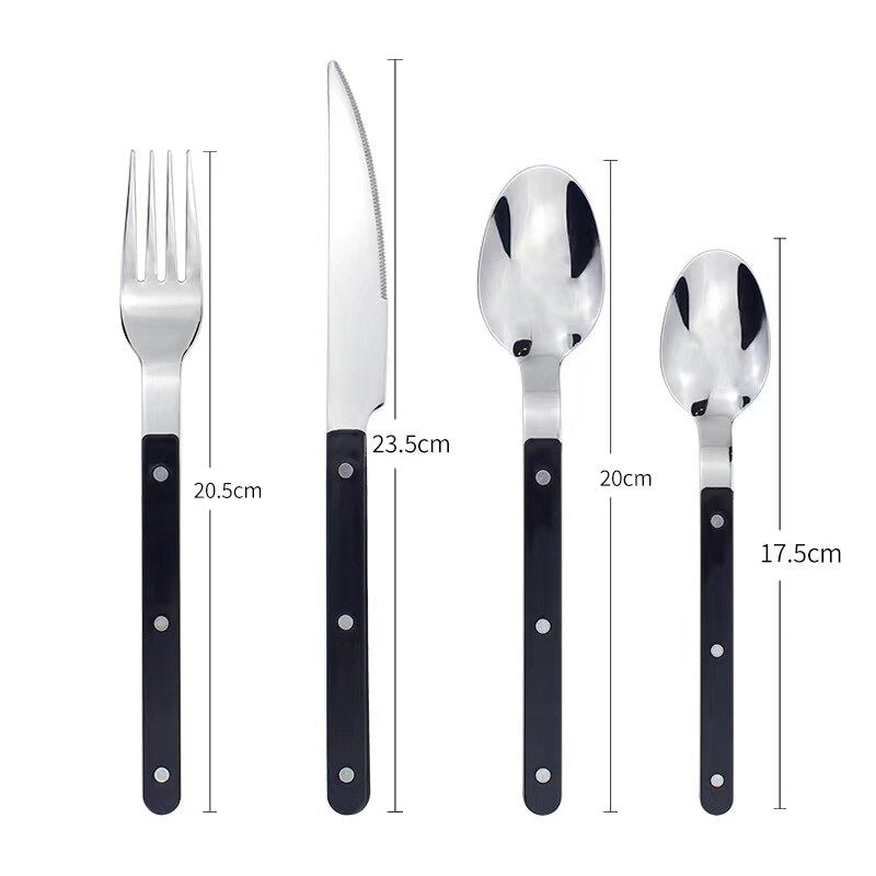 24 darabos rozsdamentes acél evőeszközkészlet gravírozott designnal - BistroLine