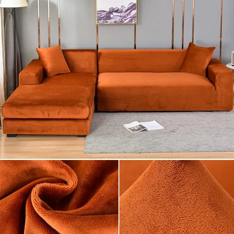 Stretch Fluwelen Kanapéhuzat Luxus Kivitelben – Sofina