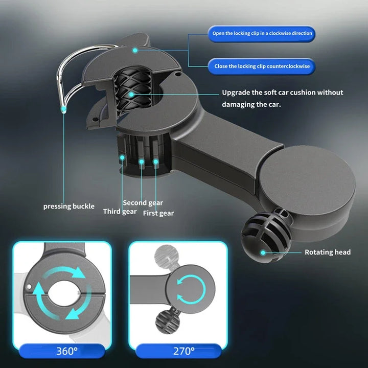 Hordozható USB Dupla Fejű Autós Ventilátor 360°-ban Forgatható 3 Sebességgel – CoolBreeze