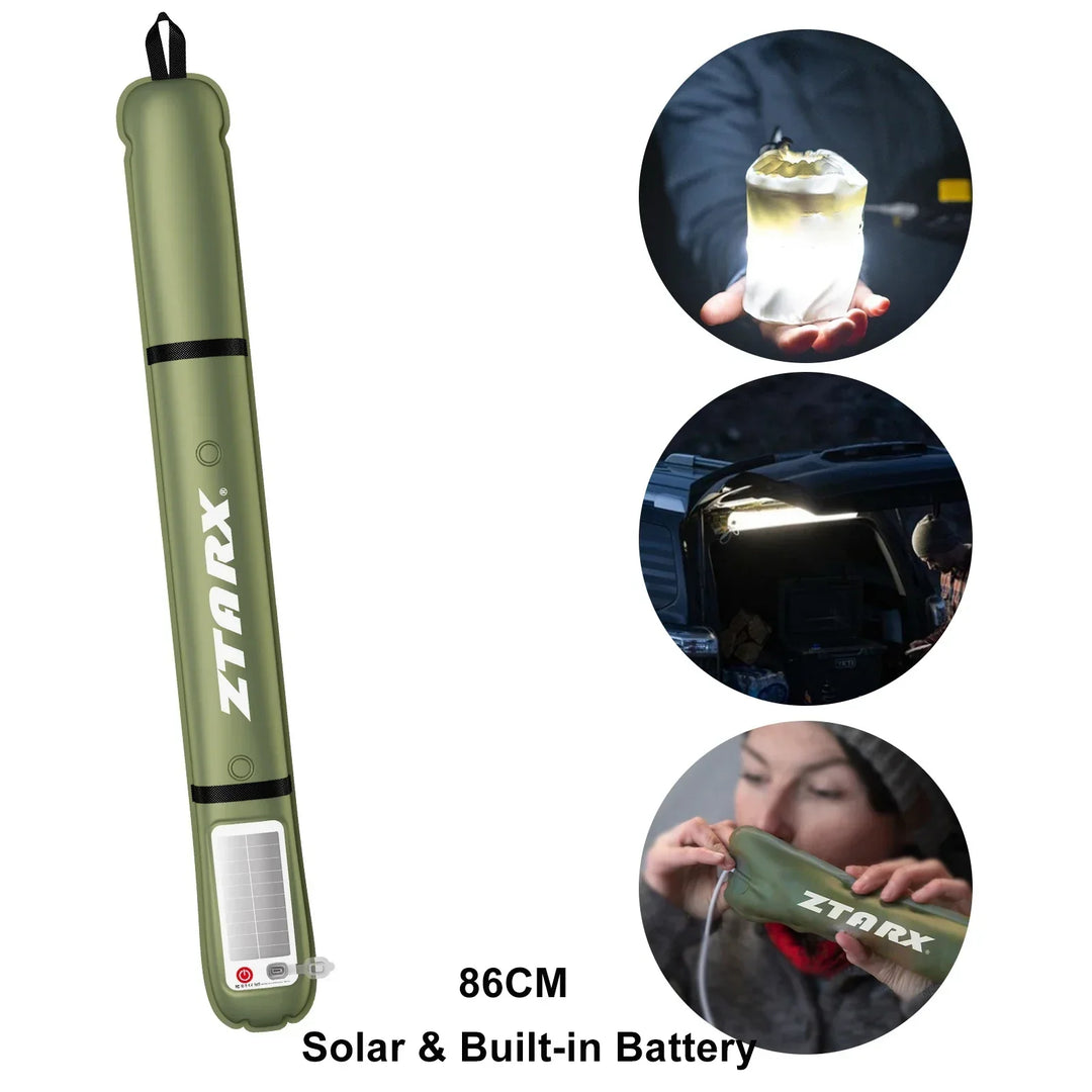 Felfújható Solar LED Csőlámpa - LumiGlow Pro
