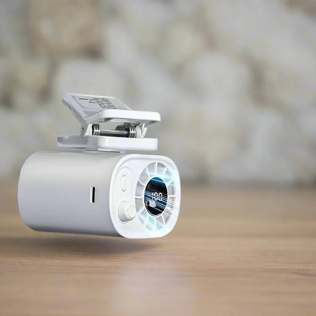 Hipacool Hordozható Autó Klip Ventilátor 360°-os Forgással és 100 Sebességgel – ClipAir