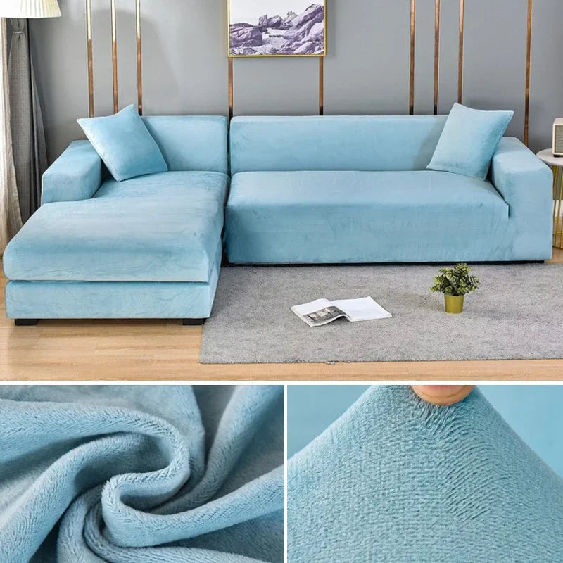 Stretch Fluwelen Kanapéhuzat Luxus Kivitelben – Sofina