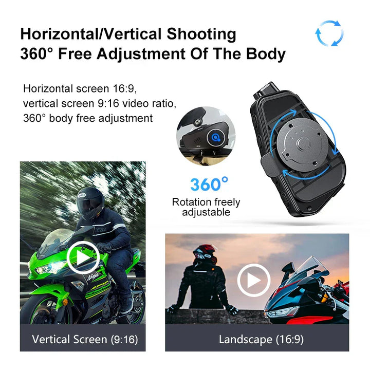 Bluetooth Motorcycle Helmet Camera 1080P HD Vízálló – ApexRide
