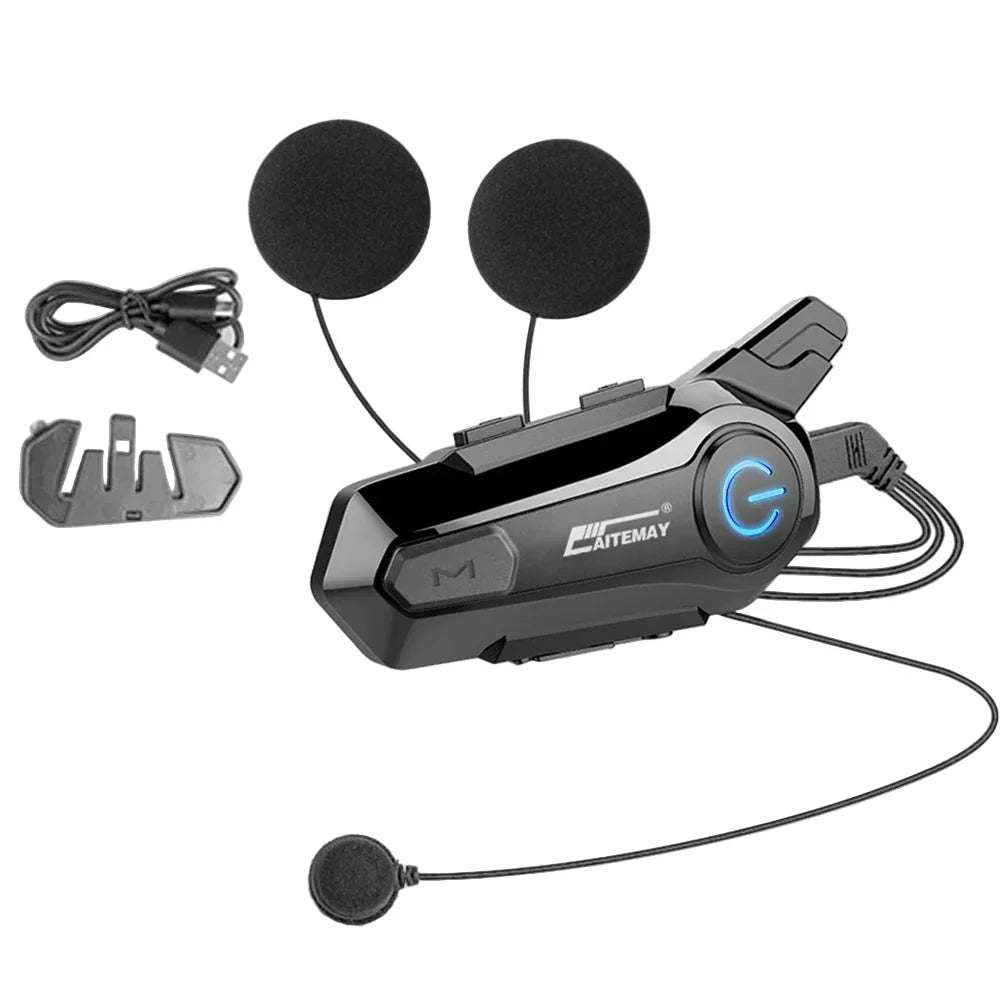 Bluetooth Motoros Sisak Intercom Fülhallgató 1000m Hatótávval és IPX6 Vízállósággal – RoadComm
