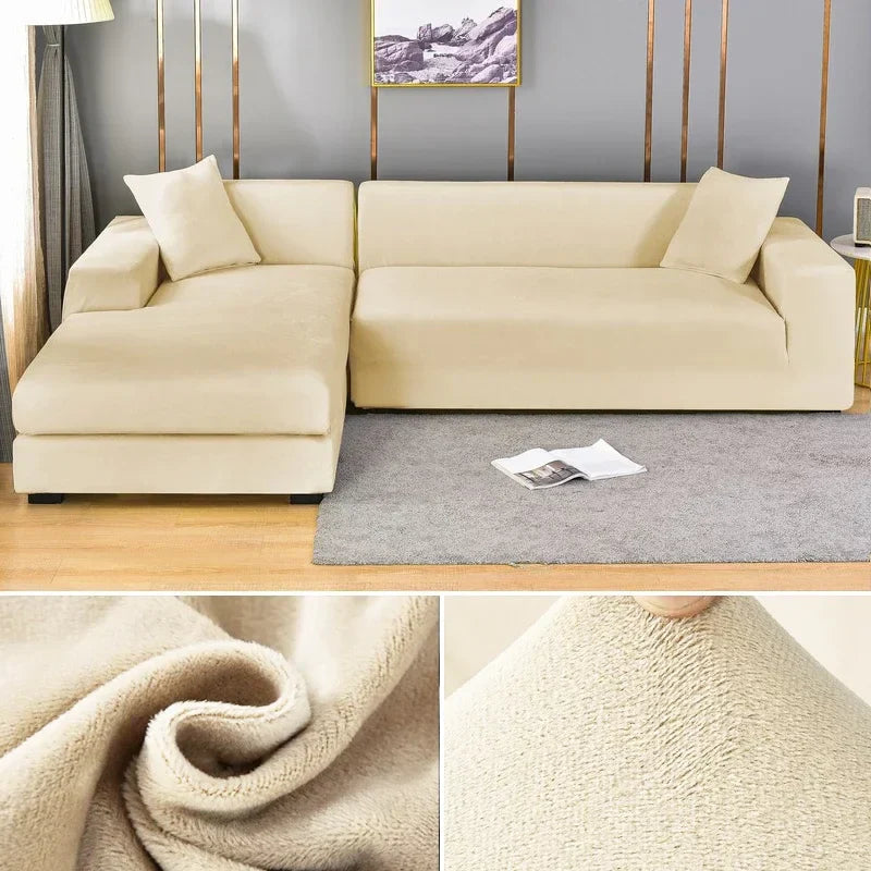 Stretch Fluwelen Kanapéhuzat Luxus Kivitelben – Sofina