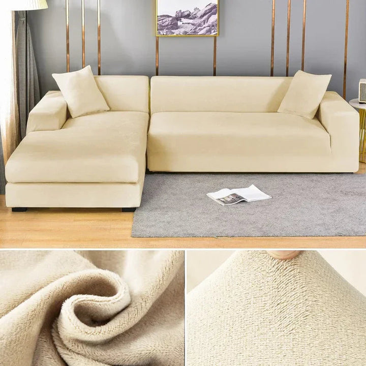 Stretch Fluwelen Kanapéhuzat Luxus Kivitelben – Sofina