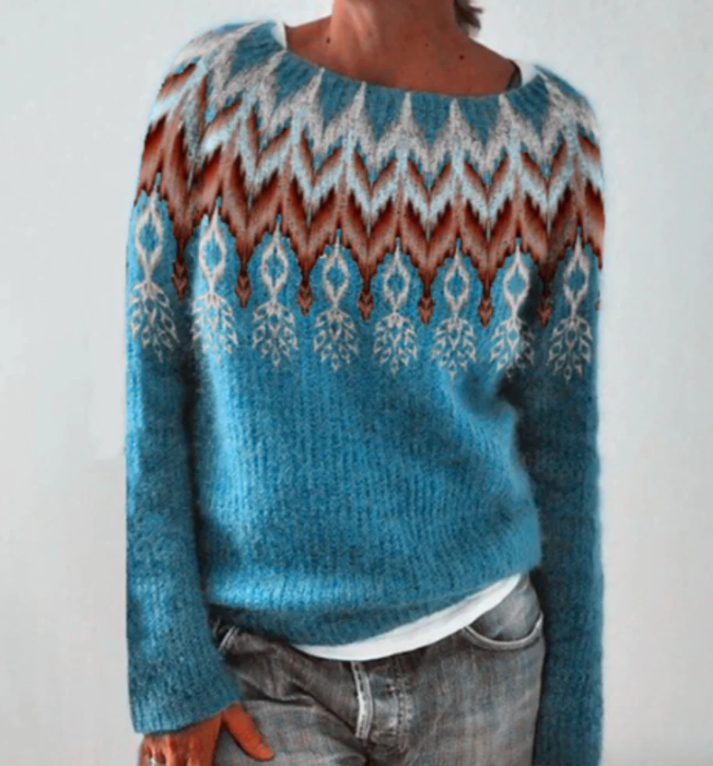 Elegáns női kötött pulóver – Őszi varázs Maelis