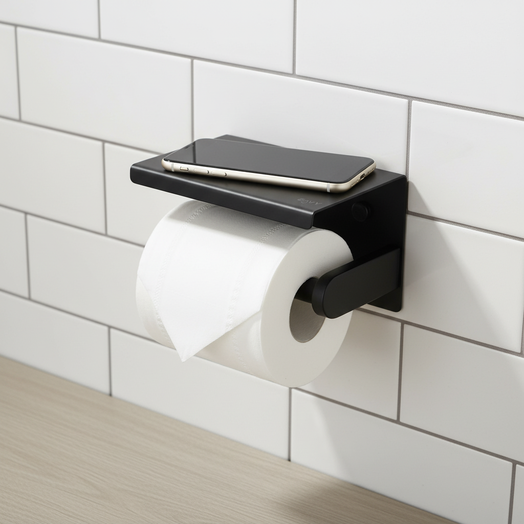 Schlanker Wandmontierter Toilettenhalter - SmartShelf